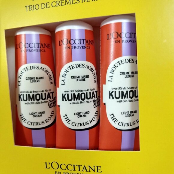 L'OCCITANE Limited Edition Kumquat Hand Cream Trio 30 ML X 3 NIB - Picture 3 of 5